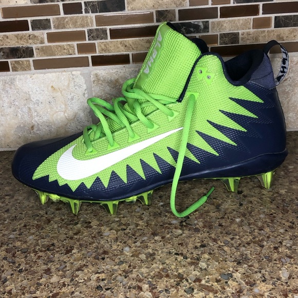 Nike Alpha Menace Pro Seattle Seahawks Football Cleats Mens Size 12 - Picture 1 of 8